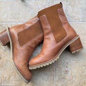 Anthropologie Tan Ankle Boots